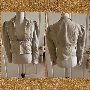 Ultra Suede Vegan Leather Lace Jacket/ Blazer